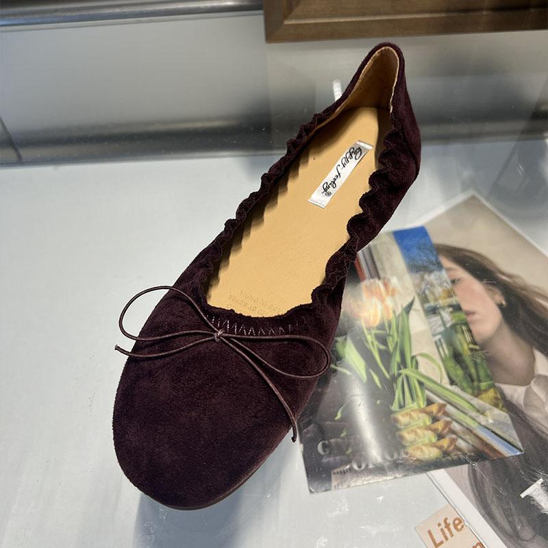 Fashion Fashion Round Toe Footwear Shallow Women Ballet Flats Shoes Female Butterfly-Knot Ladies Flats Slip On Shoes 2025 New