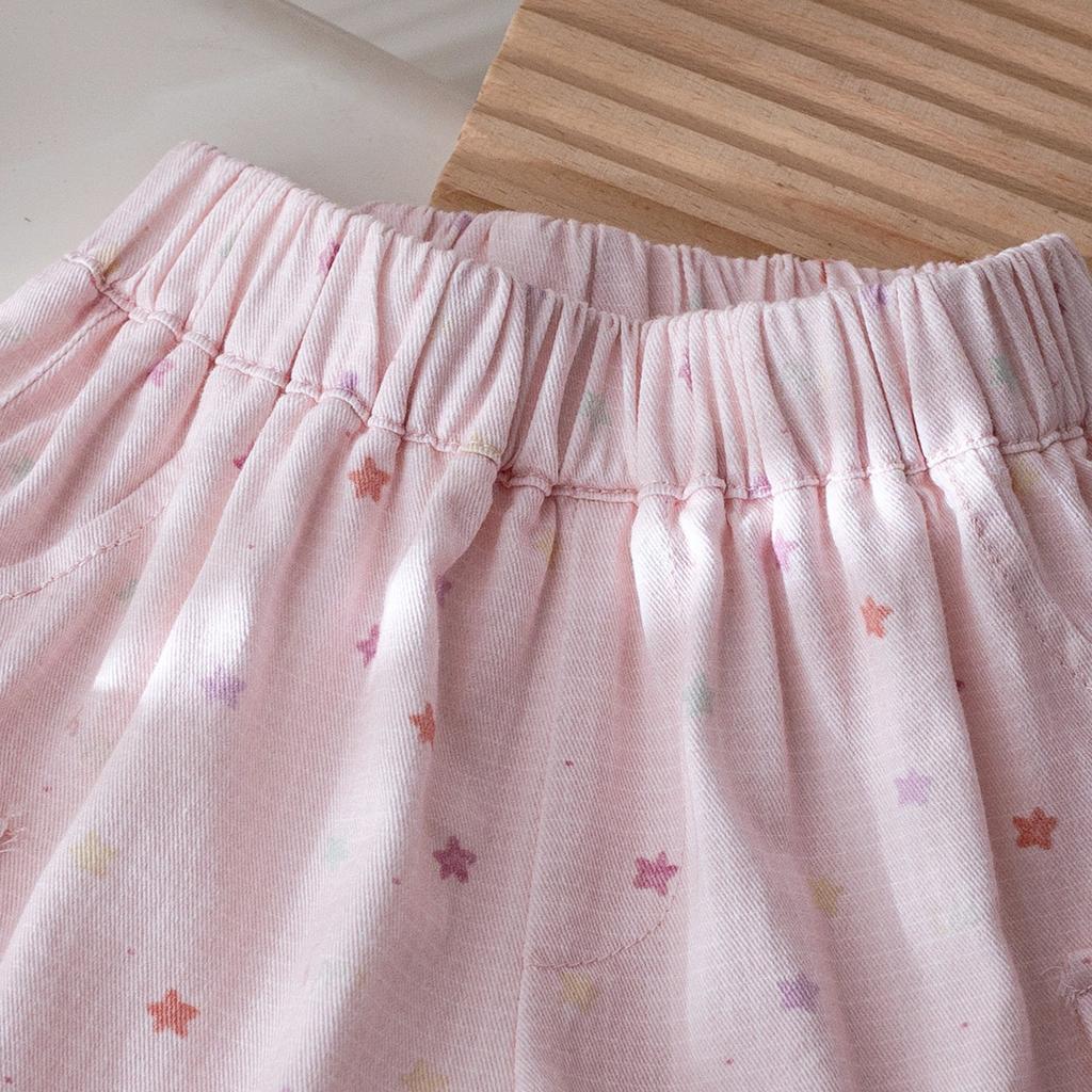 Summer Shorts Korean Casual Girls' Shorts Bow Star Print Summer Clothes Children's Shorts