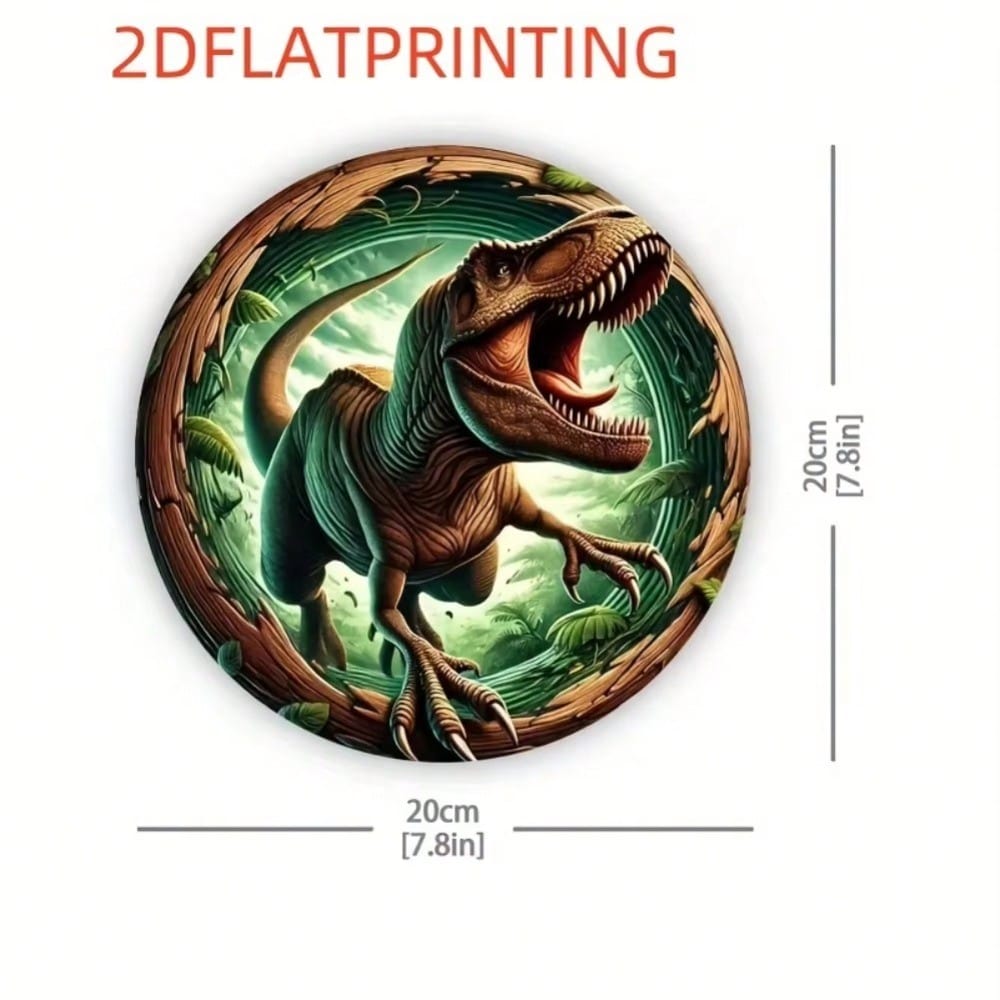 Retro Dinosaur Metal Wall Art For Indoor Outdoor Home Decor 20x20