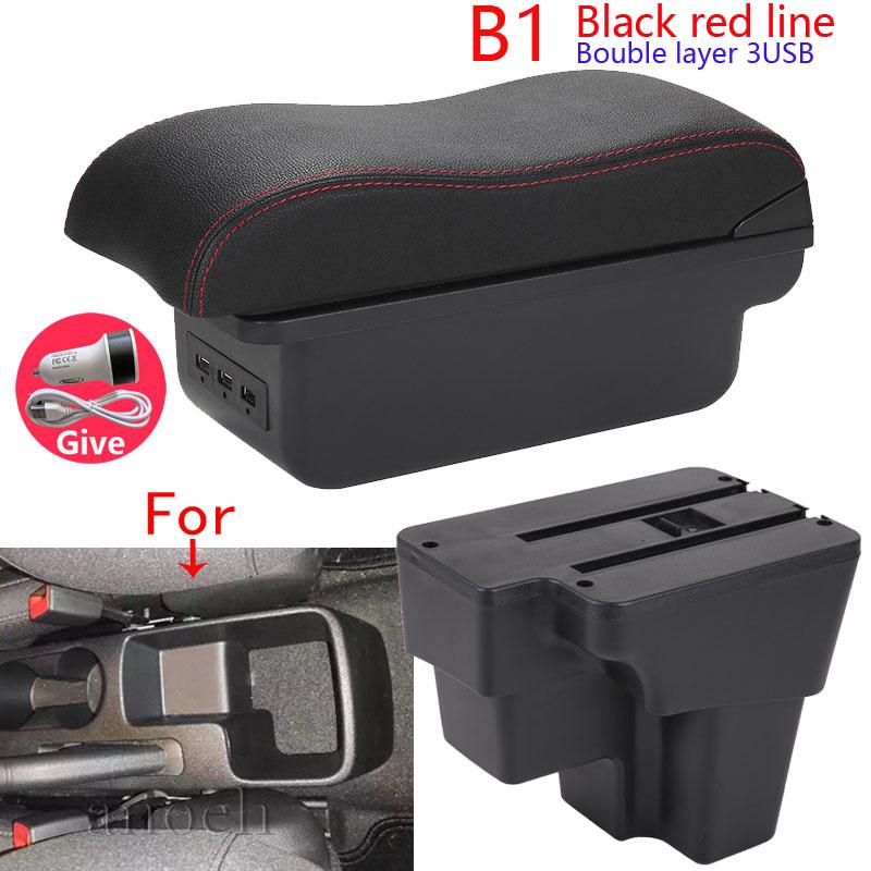 For KIA RIO Armrest Box For KIA STONIC Cerato Car Armrest Curved Surface leather Simple installation Storage box 2015-2025