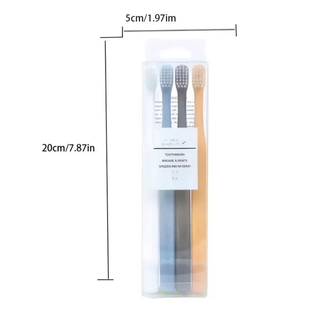 4Pcs/set Multi-Color Soft Bristle Toothbrush Multi-function Oral Cleaning Household Cleaning Toothbrush Portable