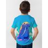 New Boys' 3D Digital Print T-Shirt, Wave/Shark/Sea Lion Design, Short-Sleeve Breathable, Perfect for Outdoor Activities Hot Sale