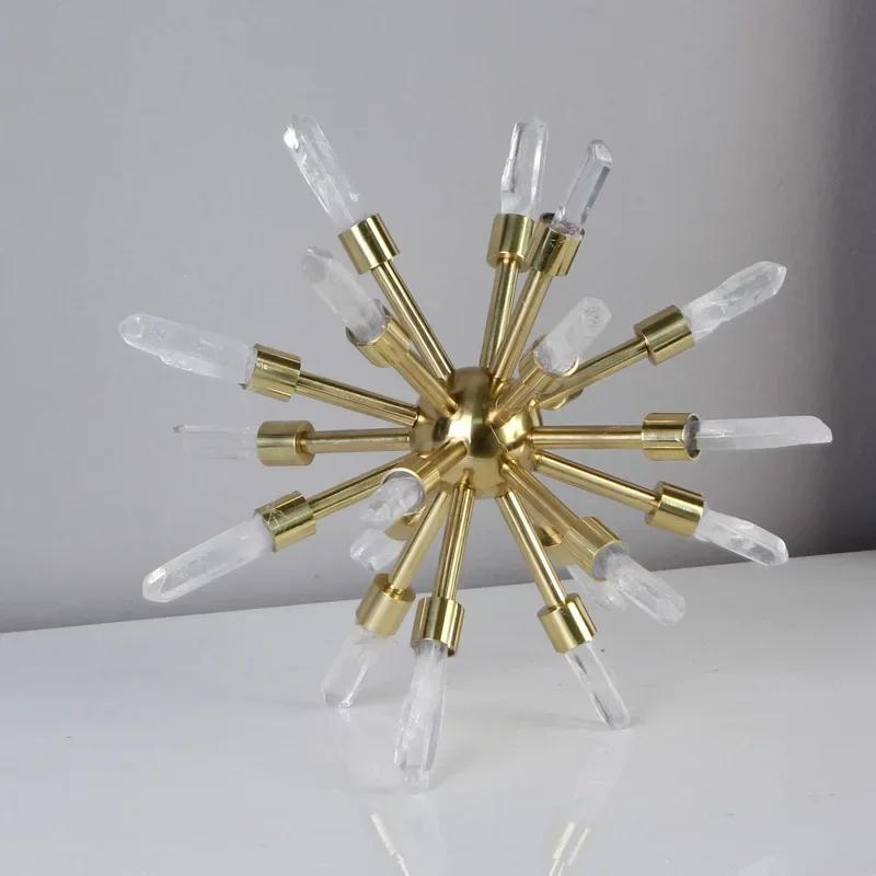 

Агат Кристалл Цветок Поделки Скульптура Украшение для стола Медные Цветочные Орнаменты Современный Дизайн Художественное Произведение Статуэтка Эстетика Комнаты Декор S 80X100X295MM