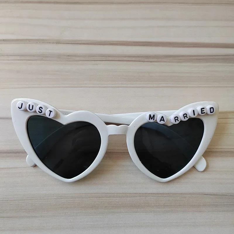 Just Married Sonnenbrillen Ehemann Ehefrau Brautparty Frischvermähltes Paar Braut Bräutigam Herr Frau Pool Strand Hochzeit Flitterwochen Reise
