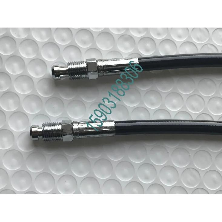 PU Covered Motorcycle Brake Oil Hose Line Stainless Steel Braided PTFE Pipe With Hexagonal Joint And Outer Filament
