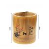 Plum orchid and chrysanthemum carving multifunctional bamboo and wood pen holder office desktop creative decoration storage box