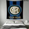 Custom Name Inter Milan Wall Tapestry Aesthetic Wall Hanging Printed Fabric Blanket Decorative Tapestries for Bedroom Living Room Home Decor