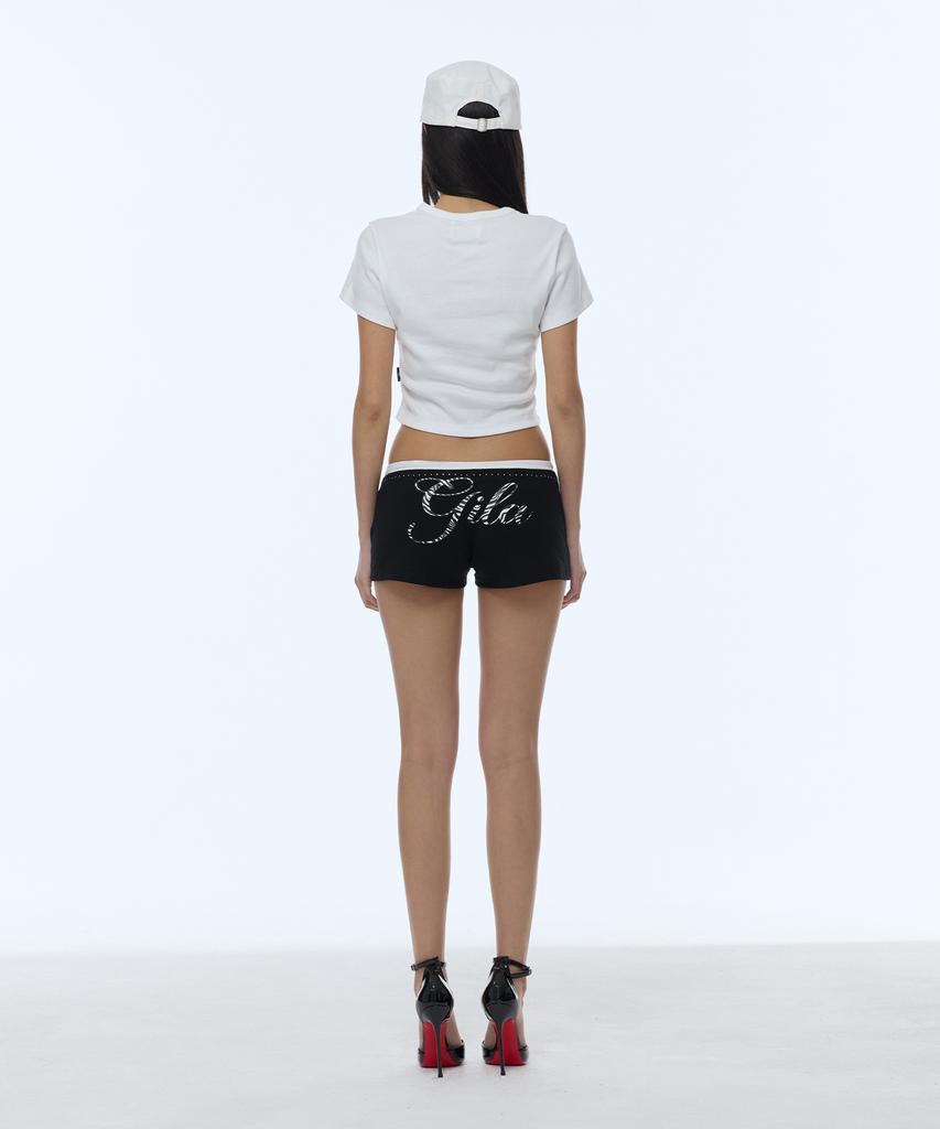 Gillaakaibeu G&R Logo Crop Top_White