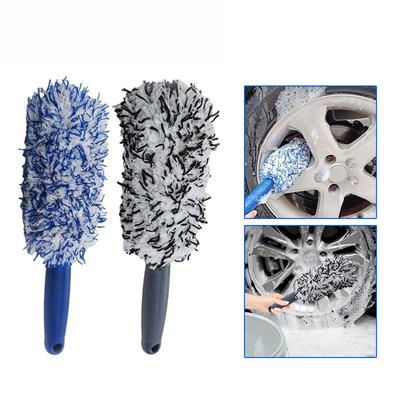 1PC Car Wheel Tire Rim Cleaning Brush Portable Plush Car Wheel Hub Brush Washing Tool Car Detailing Care Dust Removal Brush