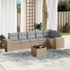 VidaXL Garden Lounge Set with Cushions 7 Pcs, Patio Sofas, Patio Furniture Set, Outdoor Furniture, Beige 3254936