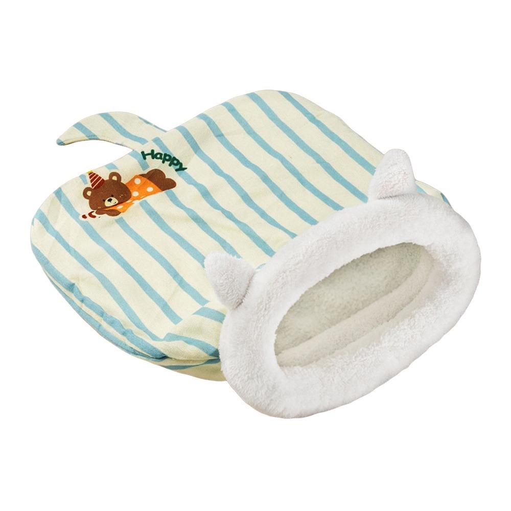 with Ears Cat Cave Bed Plush Cat Nest Mat Cute Cat Sleeping Bag  Pet Supplies
