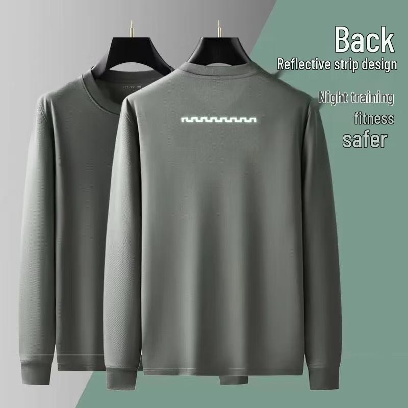 Men s Reflective Quick-Dry Long Sleeve Training T-Shirt 165-170/84-88