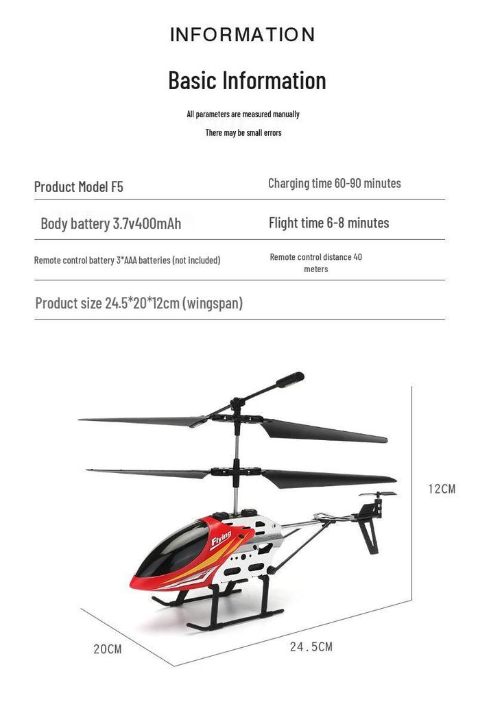 2.4G Alloy 3.5 Channel Remote Control Helicopter with Altitude Hold