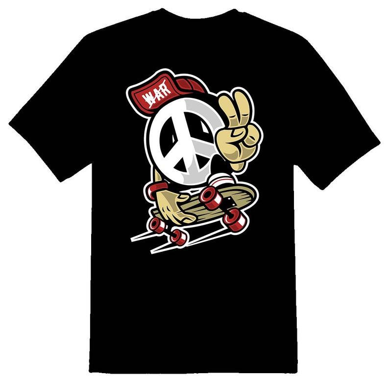 Peace skater skateboard Tee Shirt 120