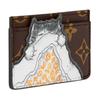 Louis Vuitton X Grace Coddington Collaboration Catogram Cat Nap Monogram Coated Canvas Card Holder Women Accessories Brown M15155