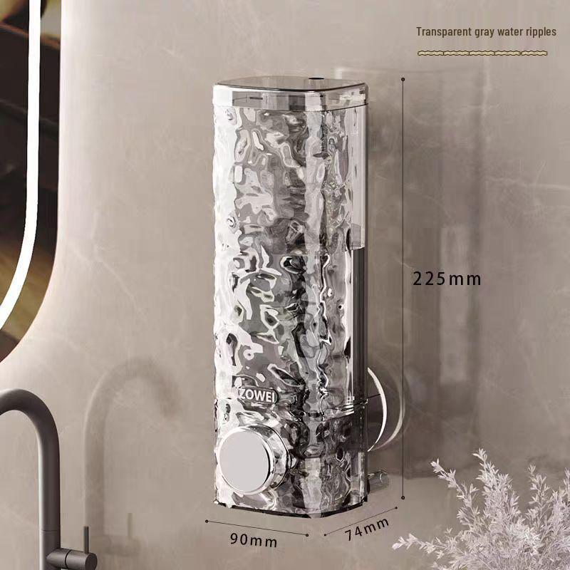 Luxury Corrugated Soap Dispenser with Suction Cup for Bathroom and Shower