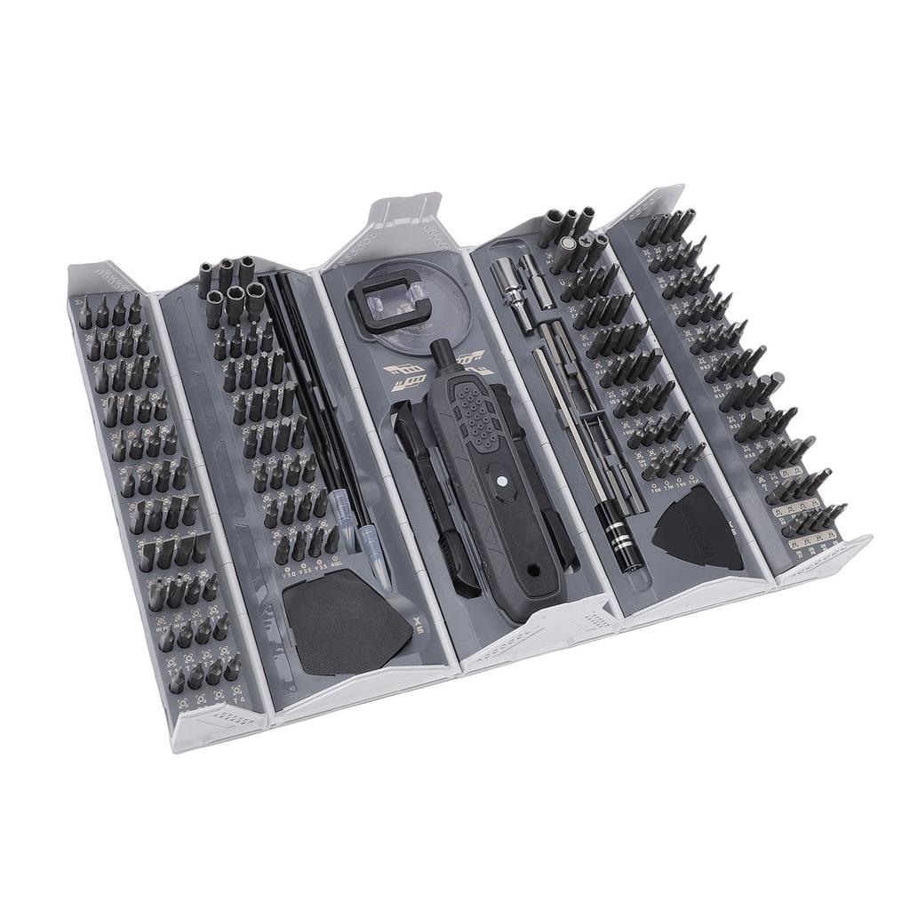 180 In 1 Precise Screwdriver Set Multifunctional Handle and Magnet Bits for Laptop Phone Game Console Repair 5 Fold