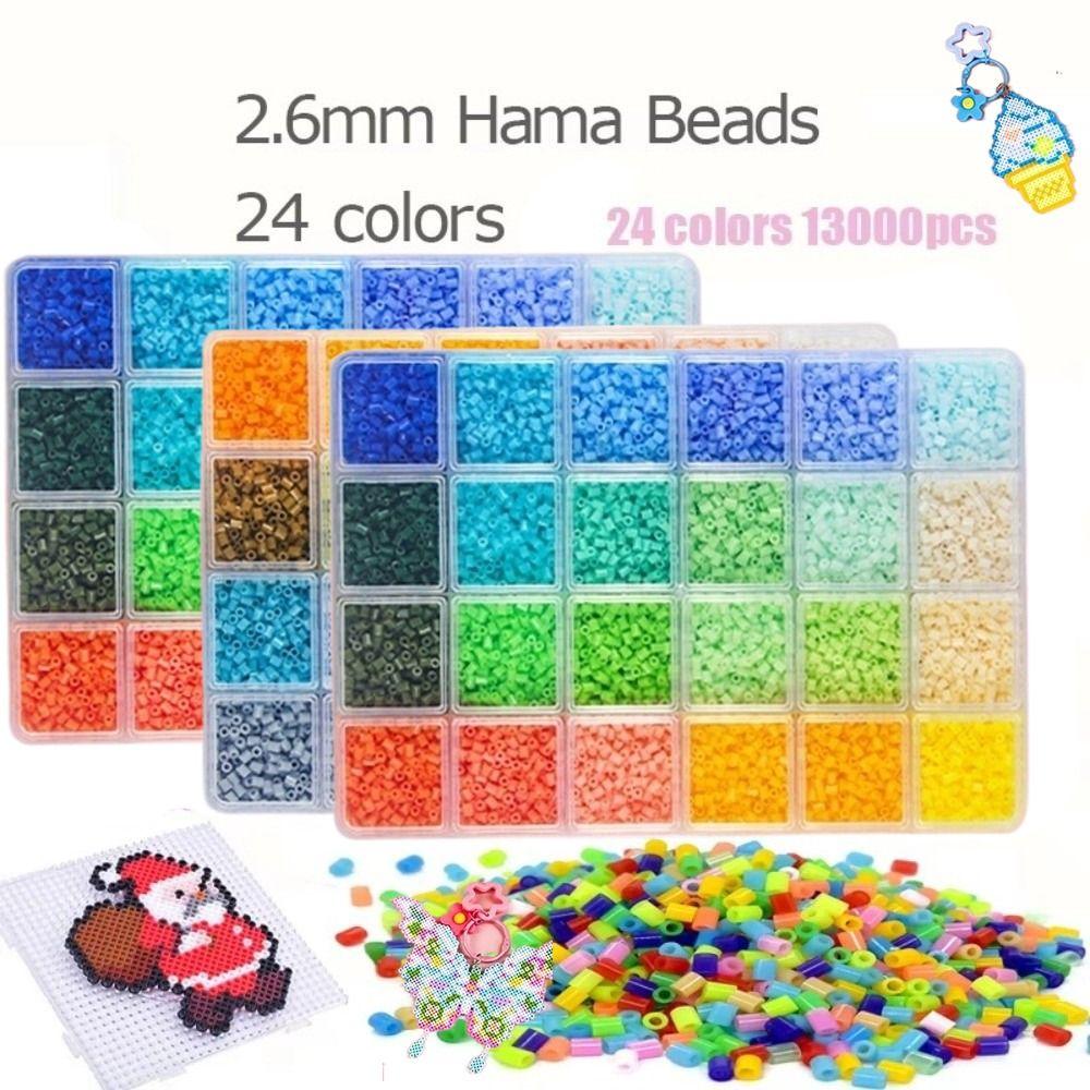 2.6mm Perler Hama Beads Kit DIY Make Puzzle 3D Puzzle Beads Hama Beads Box Children Toy