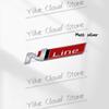 HWCB2 N Line Decoration Emblem Car Styling 3D Sticker Metal Front Hood Grille Badge For Hyundai Kona Tucson Sonata Elantra Veloster