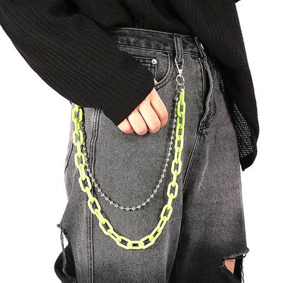 Çıkarılabilir Punk Bel Zinciri Kemer Kadınlar Erkekler İçin Kot Kemer Zinciri Pantolon Havalı Rock Zinciri Hiphop Yaz Takıları