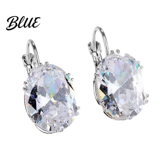 Unique Design Earrings 46024 Pairs Teardrop Lightweight Sparkling Cubic Drop