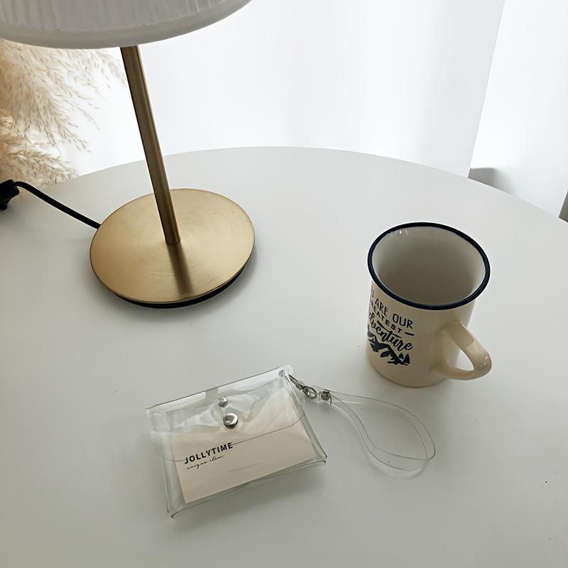 Transparent PVC Coin Purse - Double Layer, Clear Card Wallet with Key Ring Attachment for Women, Everyday Coin Holder|Sleek Design|Functional Design