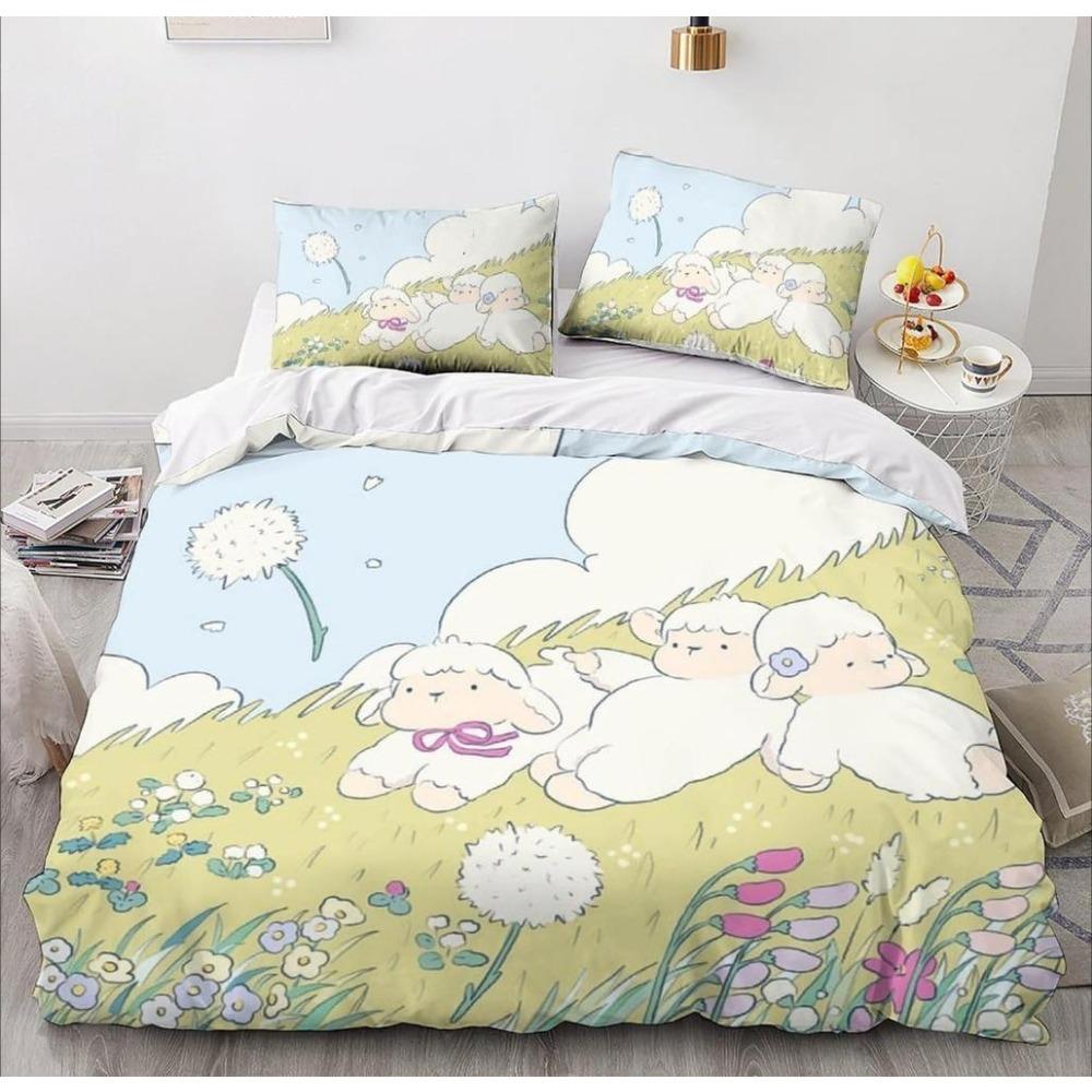 

Комплекты постельного белья из микрофибры, 3D мультяшный животный мотив, детское постельное белье на молнии, декор комнаты, пододеяльник для подростков, взрослых 90x200cm