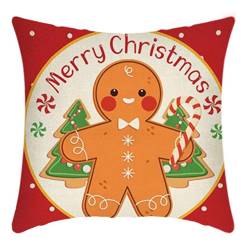 New Christmas Pillowcase Letter Linen Print Home Sofa Pillowcase Bedside Pillowcase