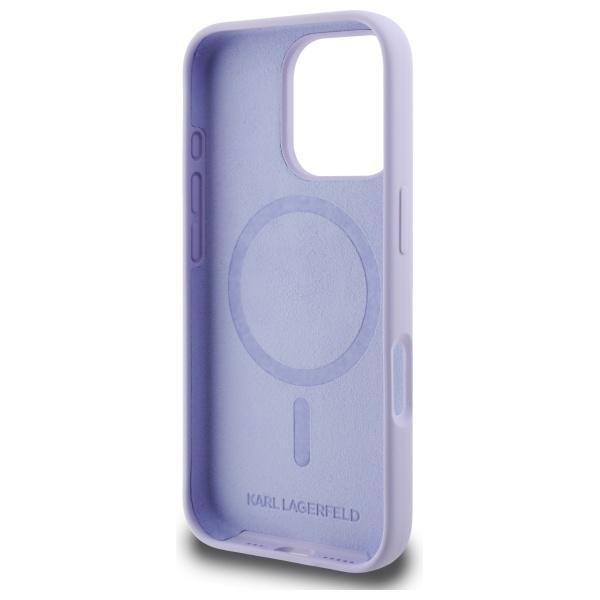 Karl Lagerfeld Klhmp16Lscmkcrhu Iphone16 Pro 6.3 Fioletowy/Purple Hardcase Silicone Karl&Choupette Ring Magsafe