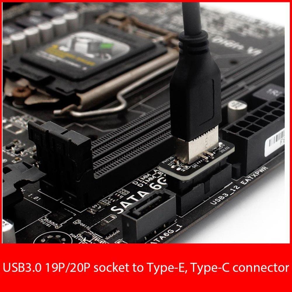 ABS to USB 3.1/3.2 Type C front USB 3.0 Internal Header Type E Adapter 20pin to 19pin Converter