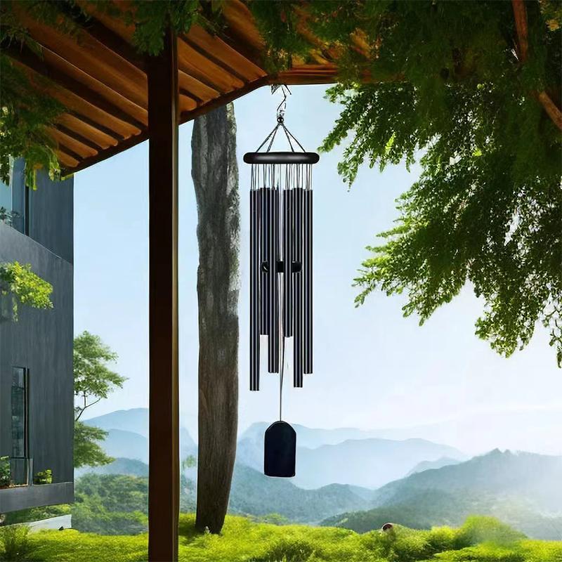 

Classic 26 Inch Aluminum Pipe Wind Chimes With Wooden Hanging Tag Farmhouses Terraces Gardens Balcony Corridor Decoration A1