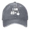 Happy 50Th Birthday I Am 49 Plus 1 Middle Finger Baseball Cap Trucker Cap Hat Men Women Hats Outdoor Sun Protection Fishing