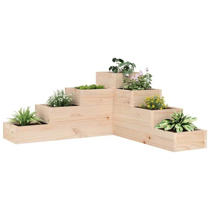 VidaXL 4-Tier Planter 80.5x79x36 Cm Solid Pine Wood 825317