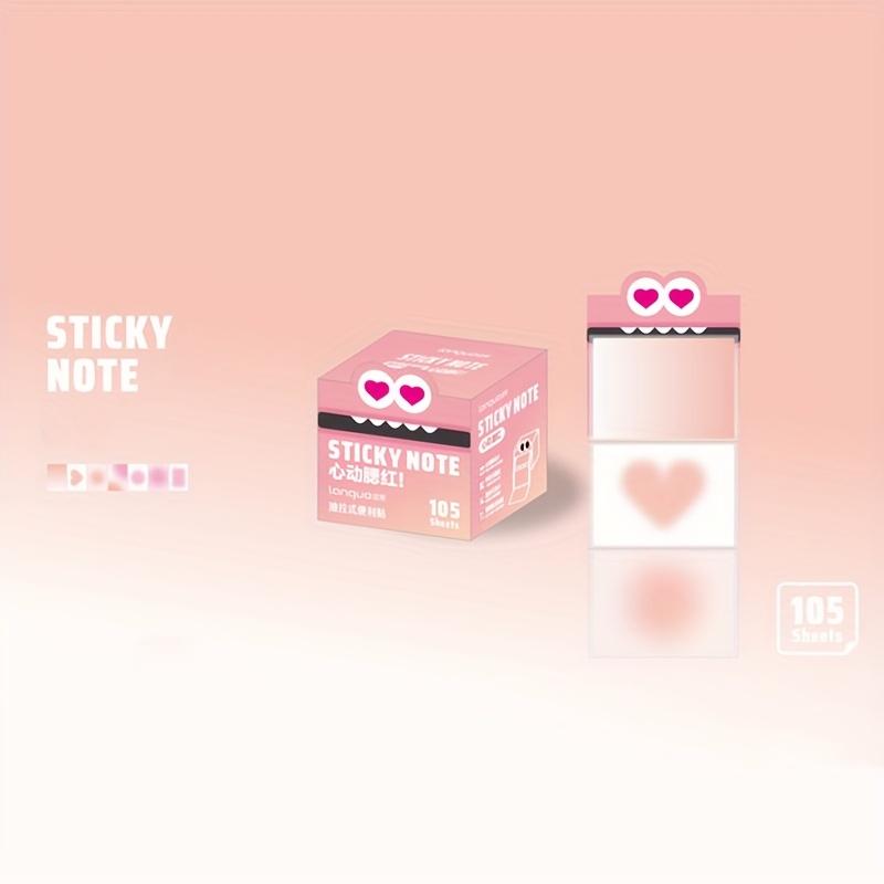 105sheets/box Transparent Kawill Pull-Out Sticky Notes Self-Adhesive Memo Pads For Office School DIY Stationery Notes