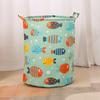 Printed Laundry Basket Portable Foldable Laundry Organiser Cotton & Linen Clothes Basket Children's Toys Dirty Laundry Basket