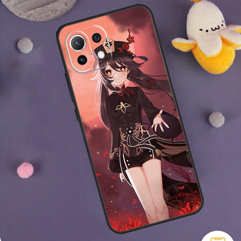 Genshin Impact Hutao Case For Xiaomi 13T 12T 11T Pro 13 14 Ultra 12 Lite POCO X6 M6 F5 F6 Pro X5 X3 F3 M5s Cover
