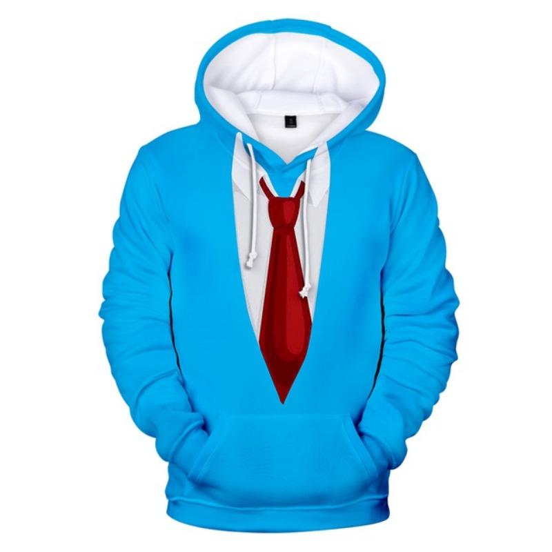 Hoodies Funny Fake Suit Fashion 3D Print Tuxedo Bow Tie Loose Kids Hooded Sweatshirt Cosplay Casual Pullovers Fake Suit Clothing
