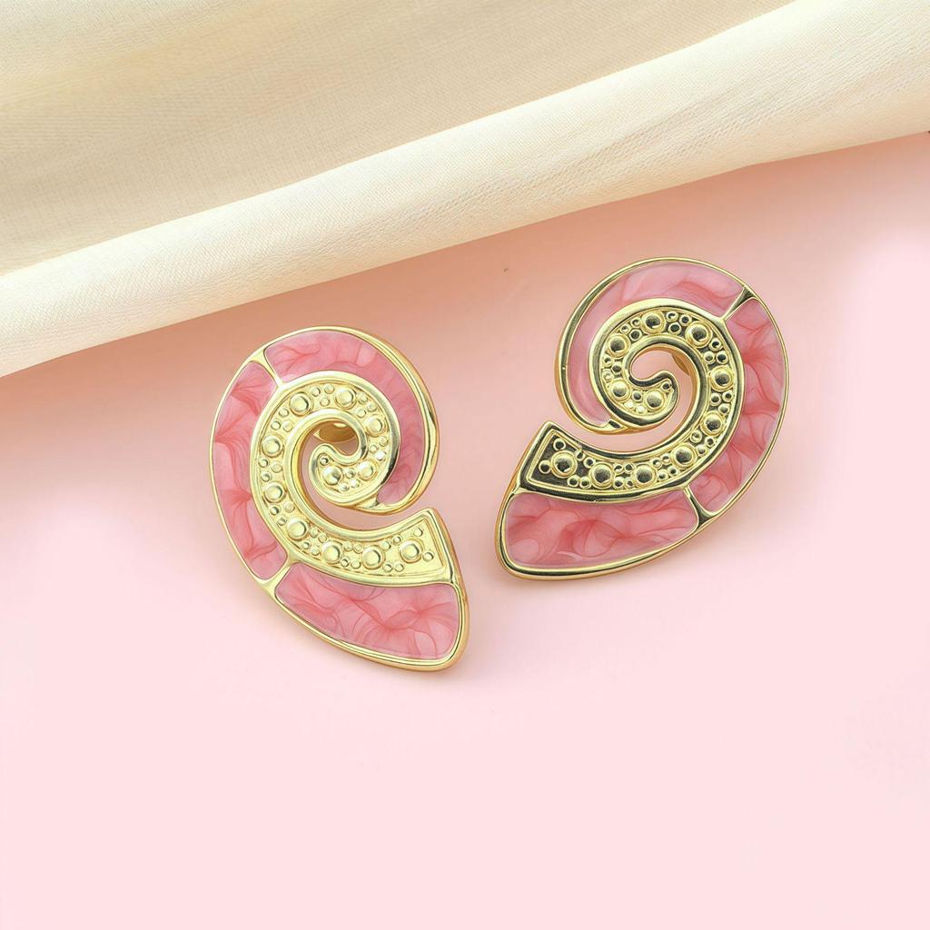 European and American Style Titanium Steel Seashell Earrings for Women - Cute & Playful Stainless Steel Jewelry.