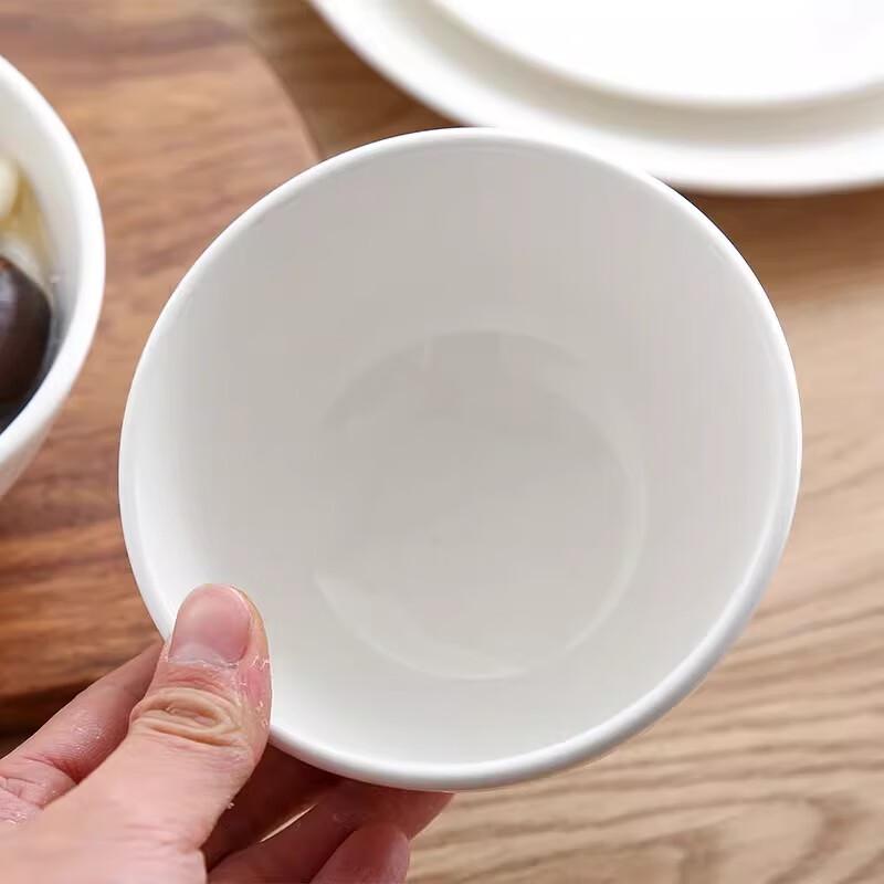 White Ceramic Rice Bowl - 60 Pack