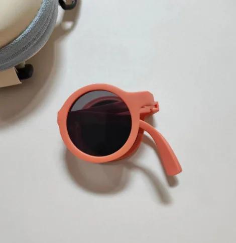 Foldable Kids Sunglasses Girls Boys Cute Round Sun Glasses Children UV Protection Baby Shades Eyewears