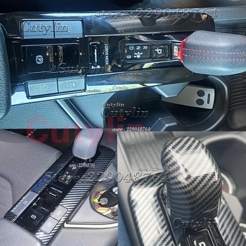 For Toyota CHR C-HR 2024 2025 ABS Carbon Fiber Gear Shift Konb Panel Cover Trim Window Lift Switch Control Button Accessories