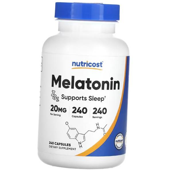 

Мелатонин в капсулах, Melatonin 20, Nutricost 240капс (72647032) 240caps