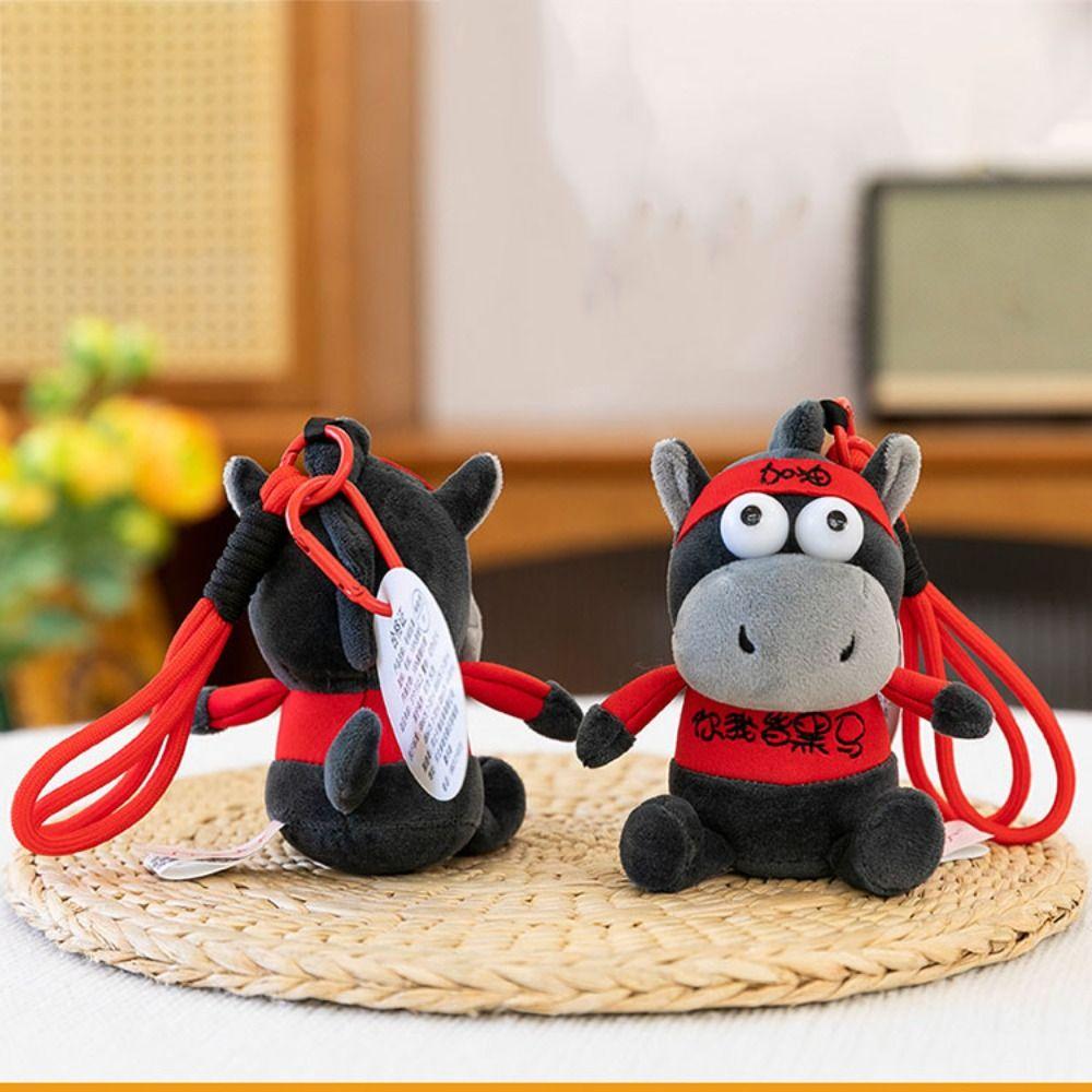 Letter Dark Horse Plush Keychain Cartoon Bag Hanging Pendant Horse Dolls Pendant  Festive Decor