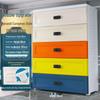 Multilayer Plastic Storage Cabinet: Drawer-Style for Bedroom and Nursery 