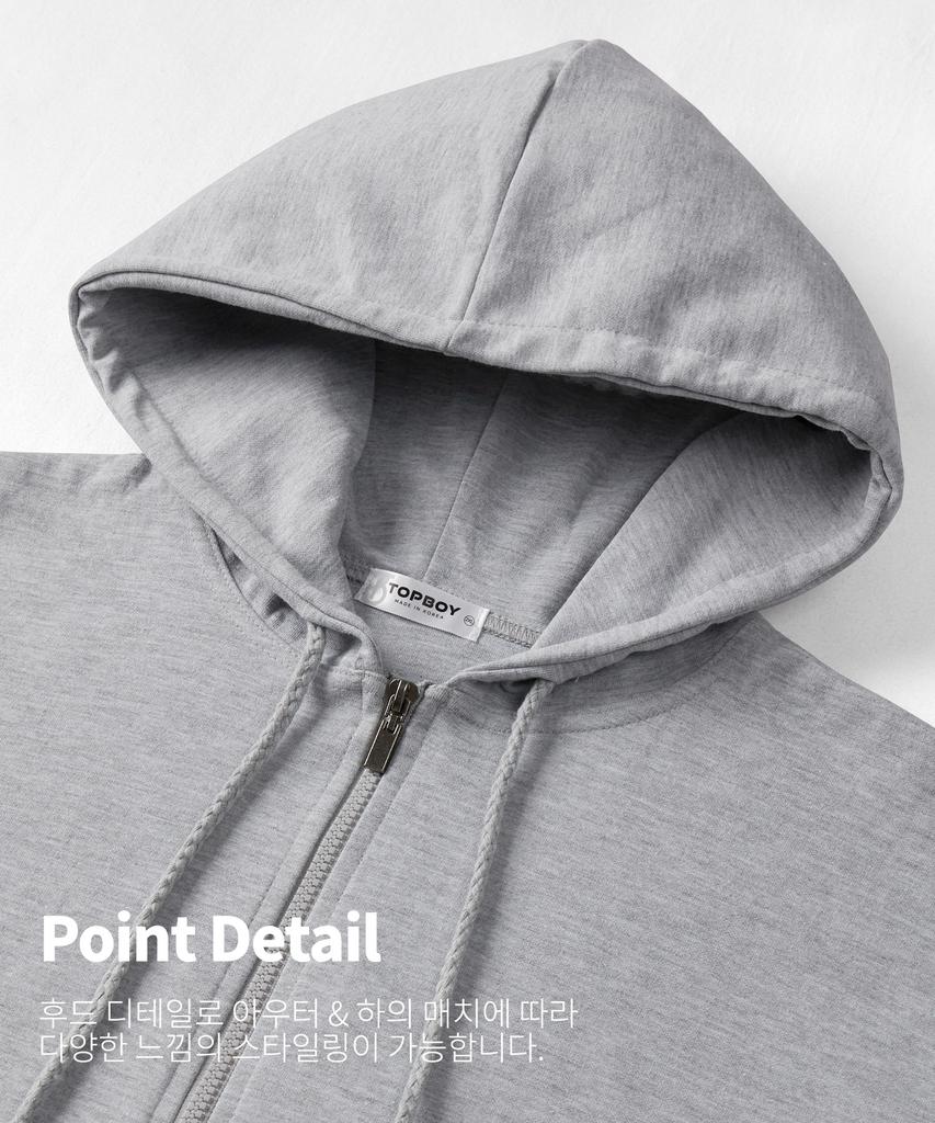 Topboy [Non-Fleece Or Fleece] Easy Sweat Zip-Up Hoodie 5 Colors (Type B)