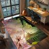Wicked Witch Green and Black Modern Rug Carpet Large Area Rug Non Slip Washable Floor Mat Gamer Room Bedroom Home Decor