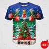 Summer Fashion 3D Merry Christmas Print T Shirt Cute Santa Xmas Christmas Trees Graphic T-shirts Men Funny Snowflakes Tee Shirts