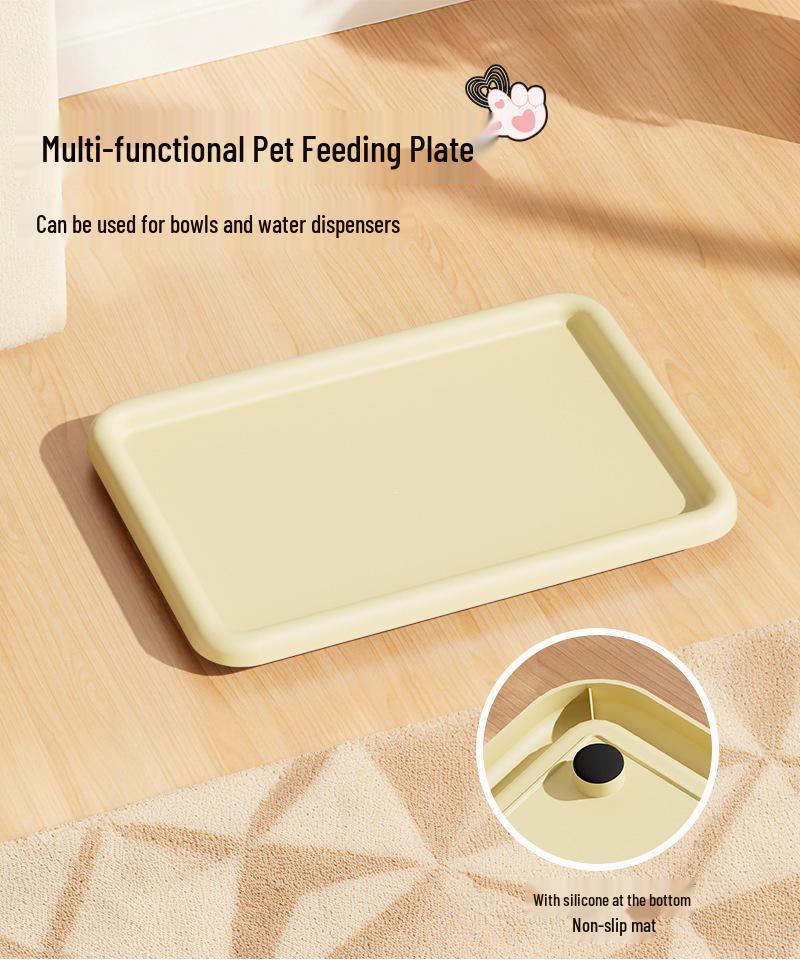 Elevated Ceramic Cat & Dog Bowl Stand - Leak-Proof, Neck Protection, Multifunctional for Dining & Water