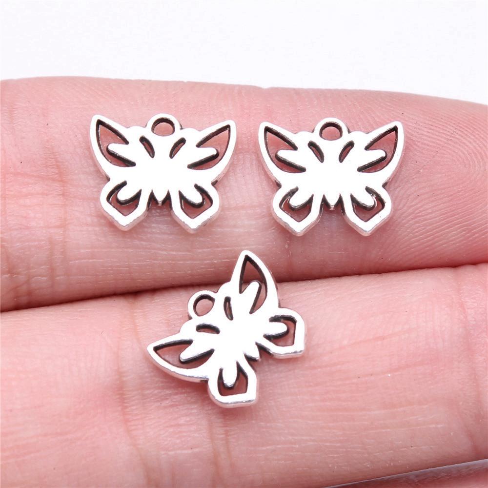 Charms Small Butterfly Pendants Wedding Jewelry Findings ZC114