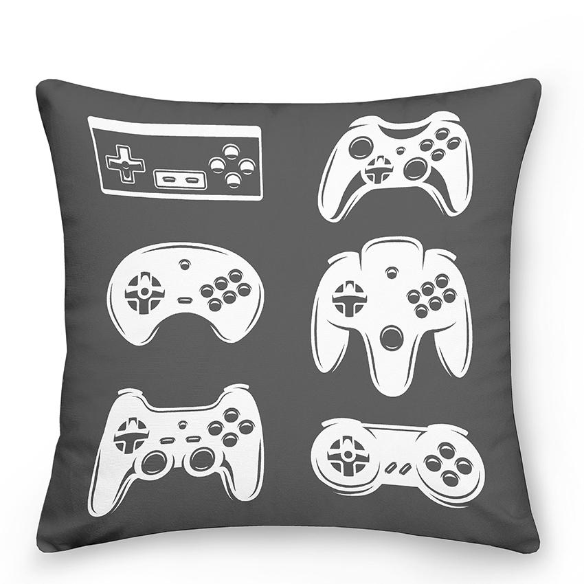 Boy Gamer Print Pillowcase Bedroom Decor Video Game Cushion Cover Home Gamepad  Gift